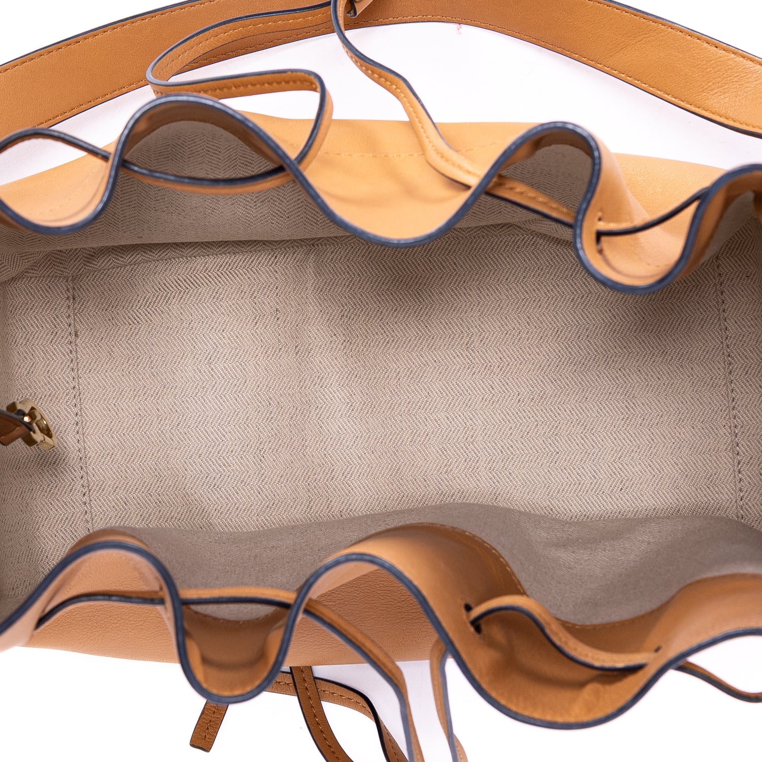 Shoulder Bag Small Hammock Small Light Brown Smooth Calfskin Leather