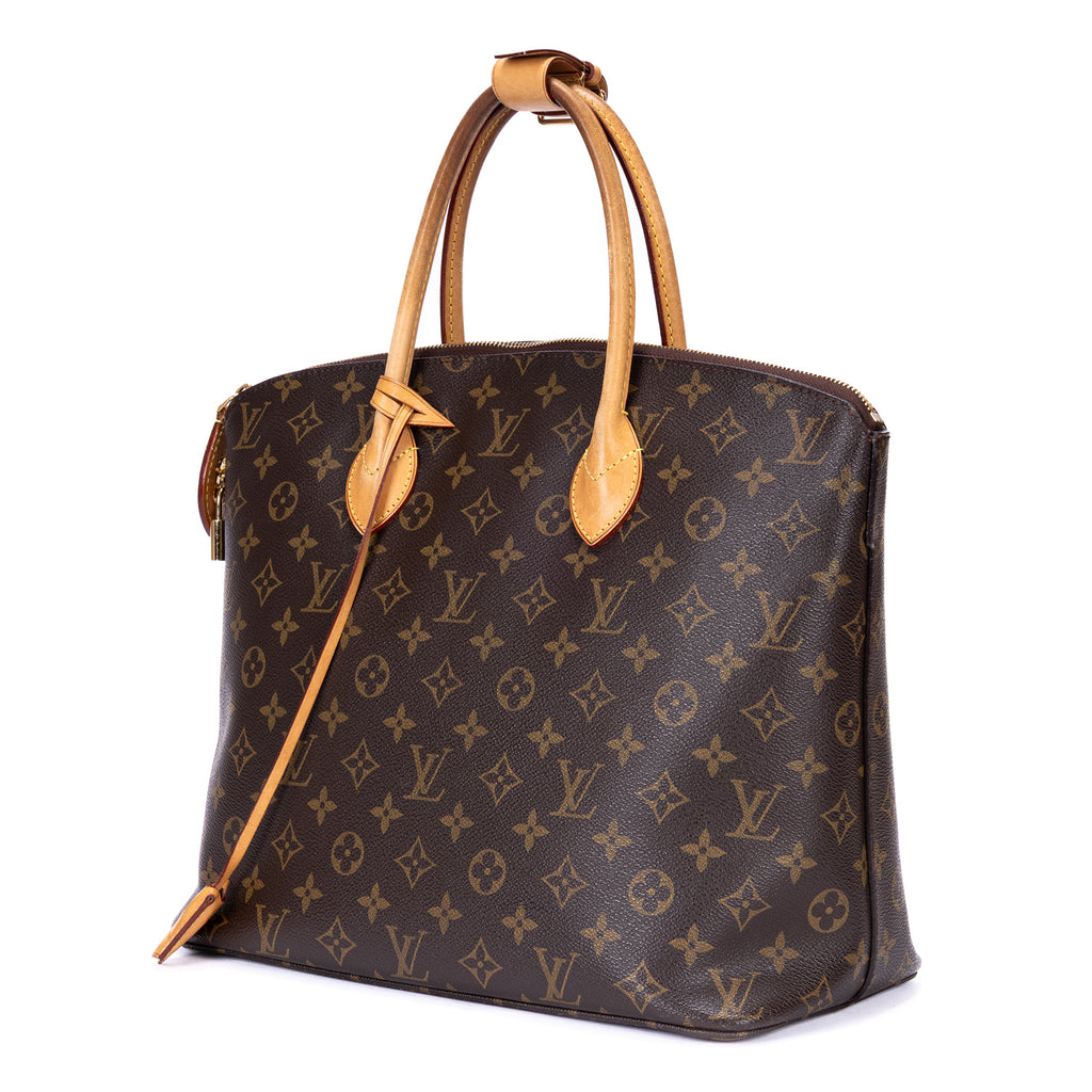 Shoulder Bag Lockit Vertical MM Brown Monogram Canvas