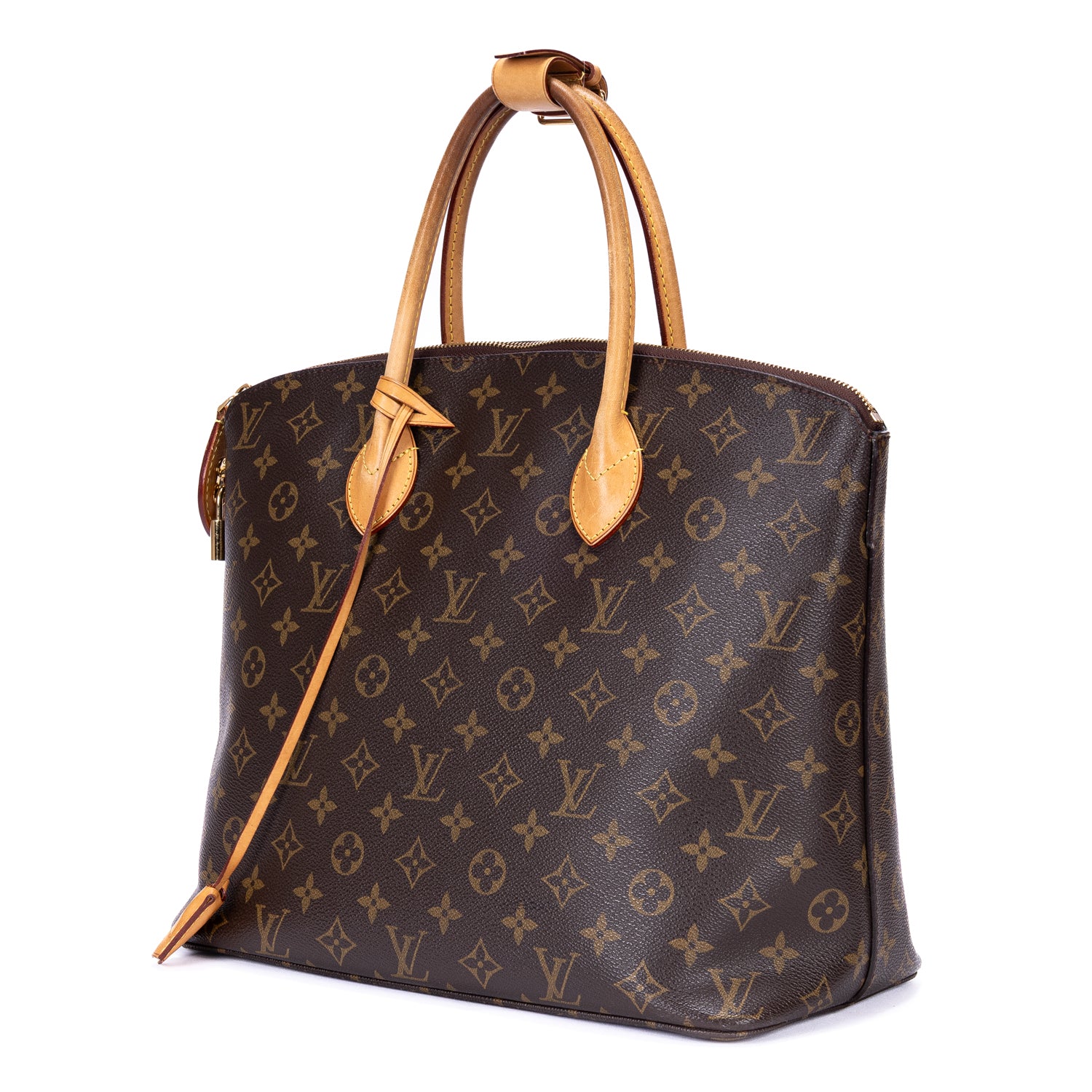 Shoulder Bag Lockit Vertical MM Brown Monogram Canvas