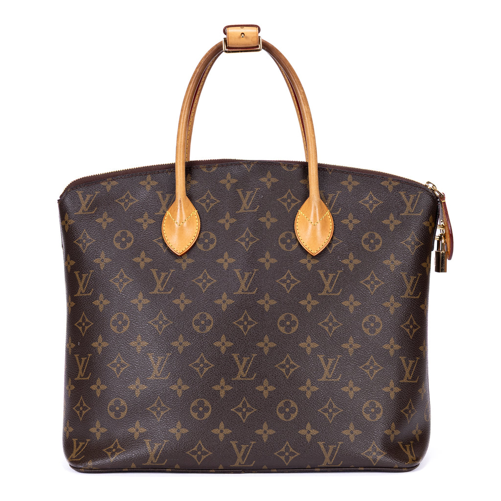 Shoulder Bag Lockit Vertical MM Brown Monogram Canvas