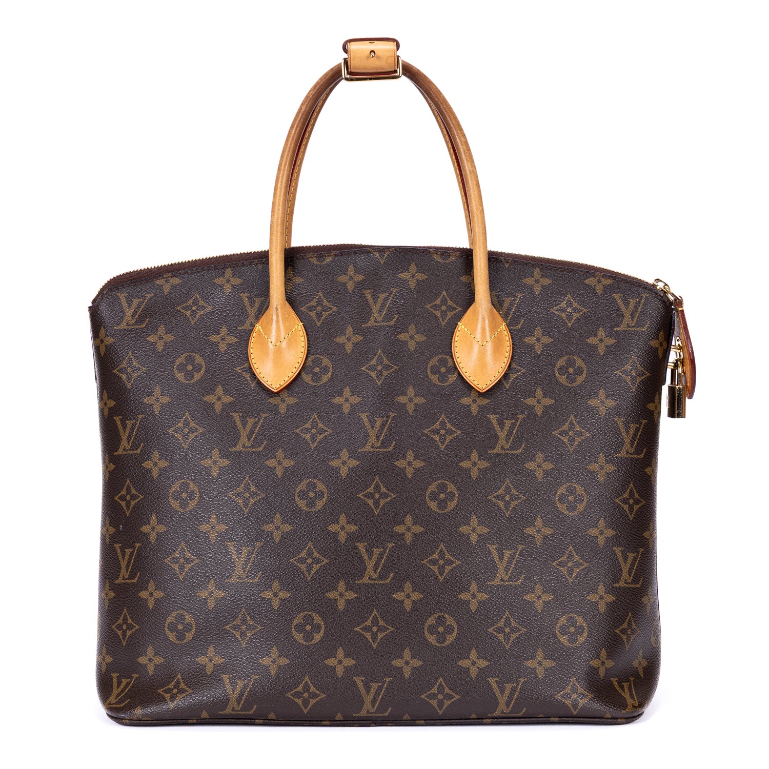 Shoulder Bag Lockit Vertical MM Brown Monogram Canvas