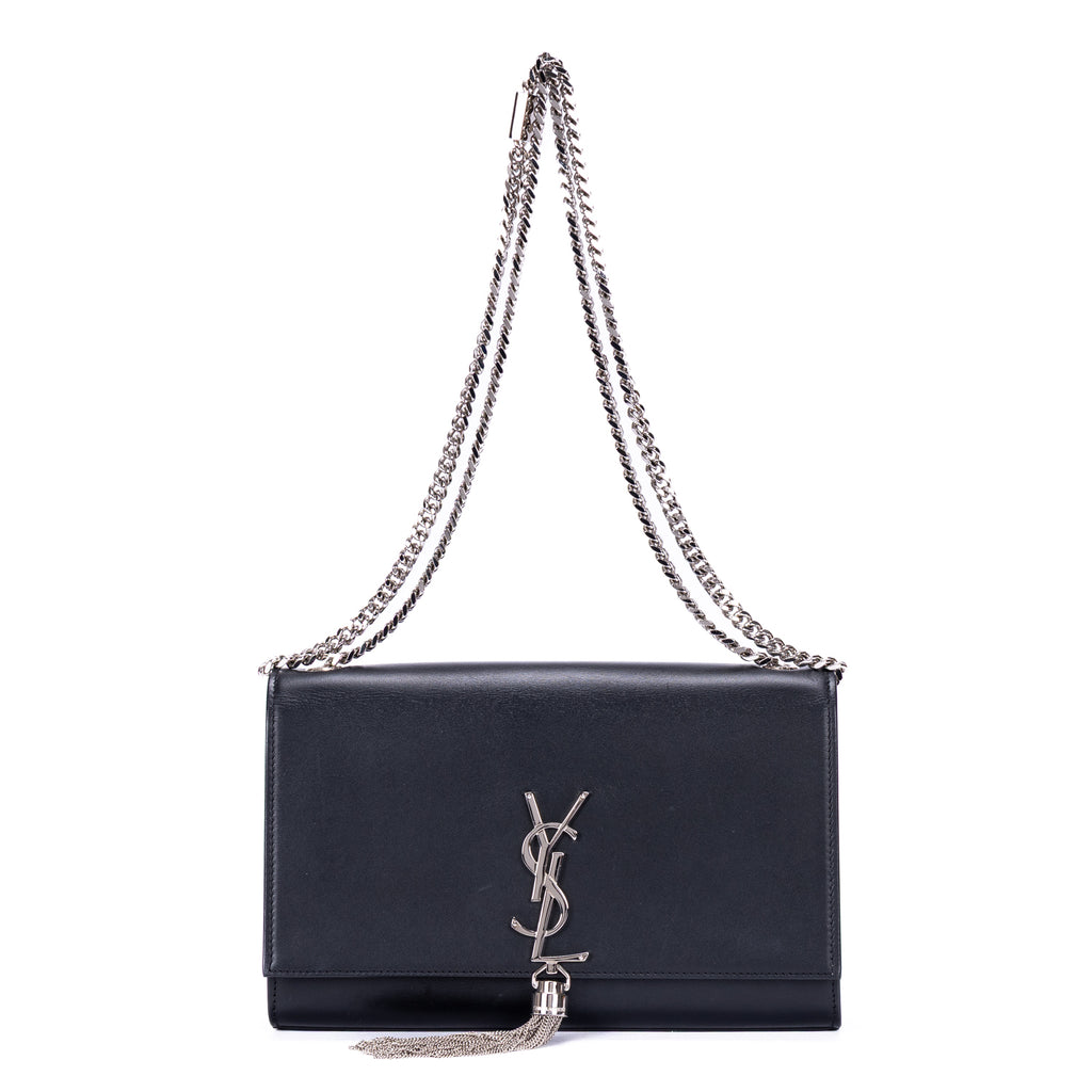 Shoulder Bag Medium Kate Wallet on Chain Medium Black Calfskin Leather