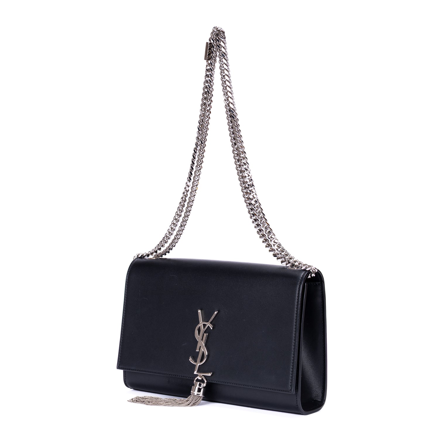 Shoulder Bag Medium Kate Wallet on Chain Medium Black Calfskin Leather