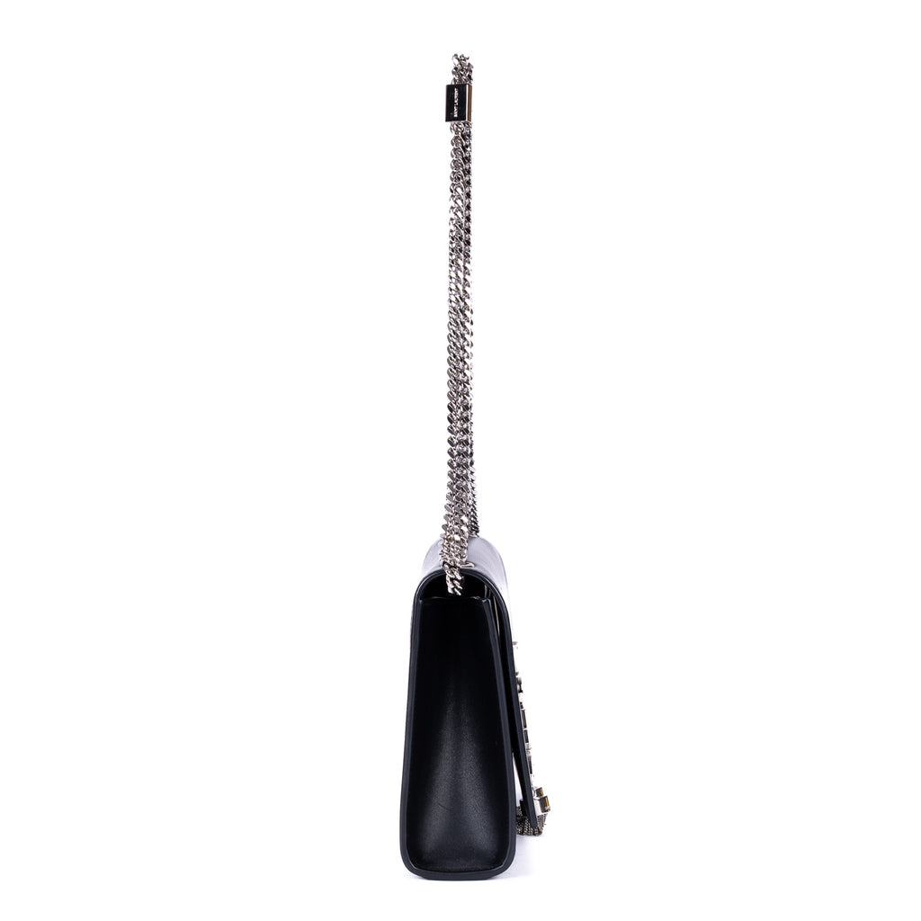 Shoulder Bag Medium Kate Wallet on Chain Medium Black Calfskin Leather