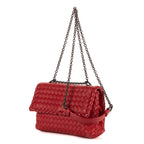 Shoulder Bag Olimpia Medium Burgundy Intrecciato Nappa Leather