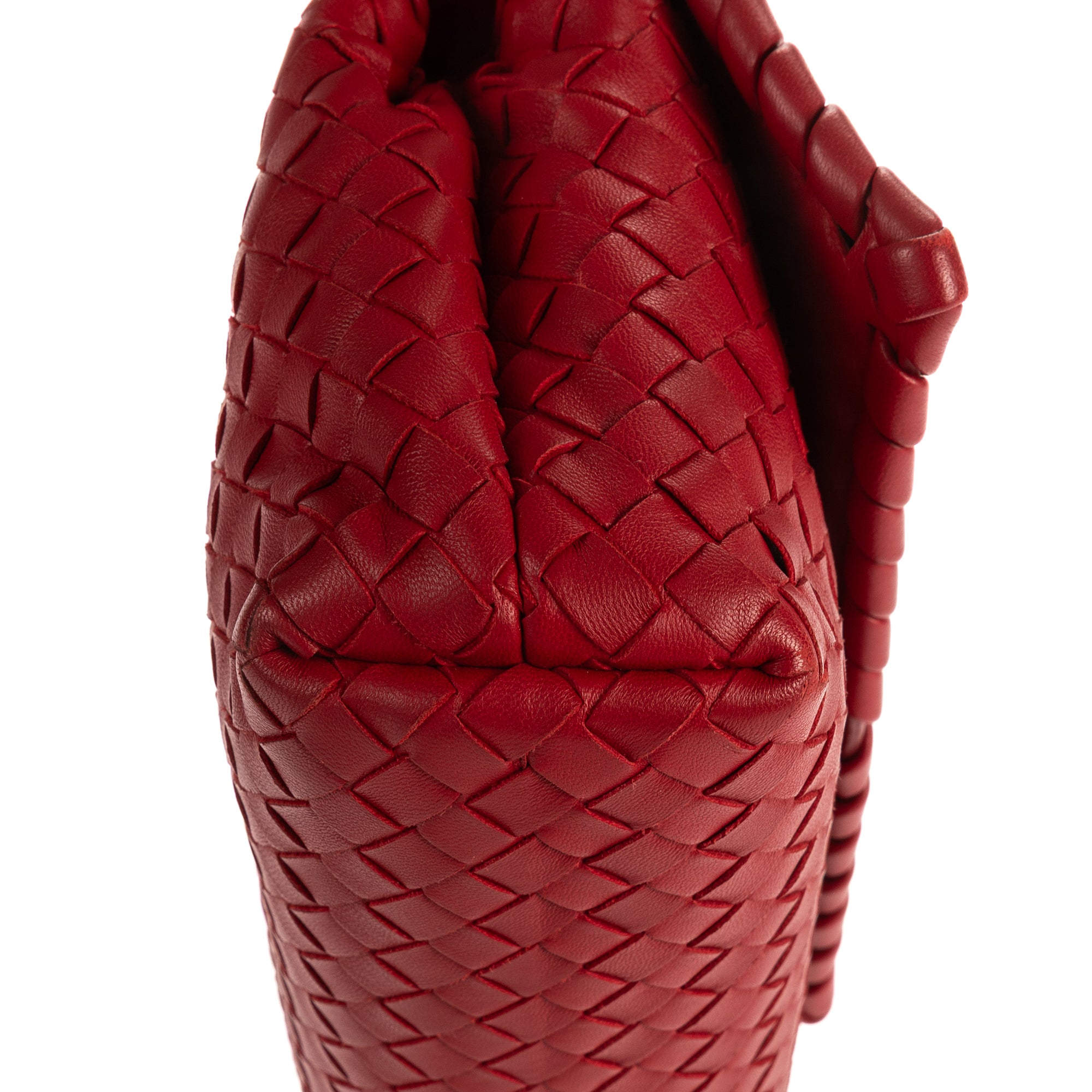 Shoulder Bag Olimpia Medium Burgundy Intrecciato Nappa Leather