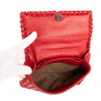 Shoulder Bag Olimpia Medium Burgundy Intrecciato Nappa Leather