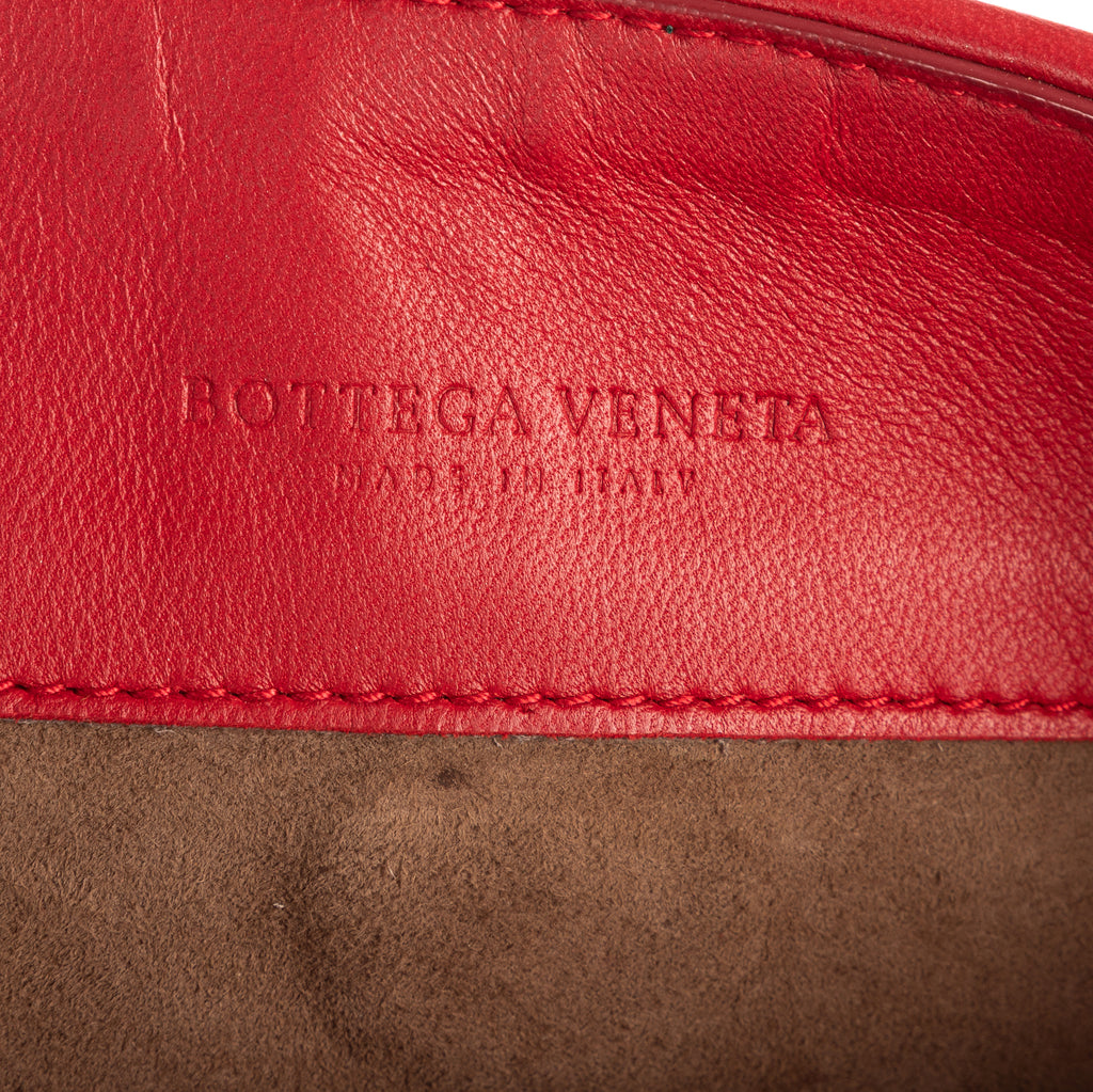 Shoulder Bag Olimpia Medium Burgundy Intrecciato Nappa Leather