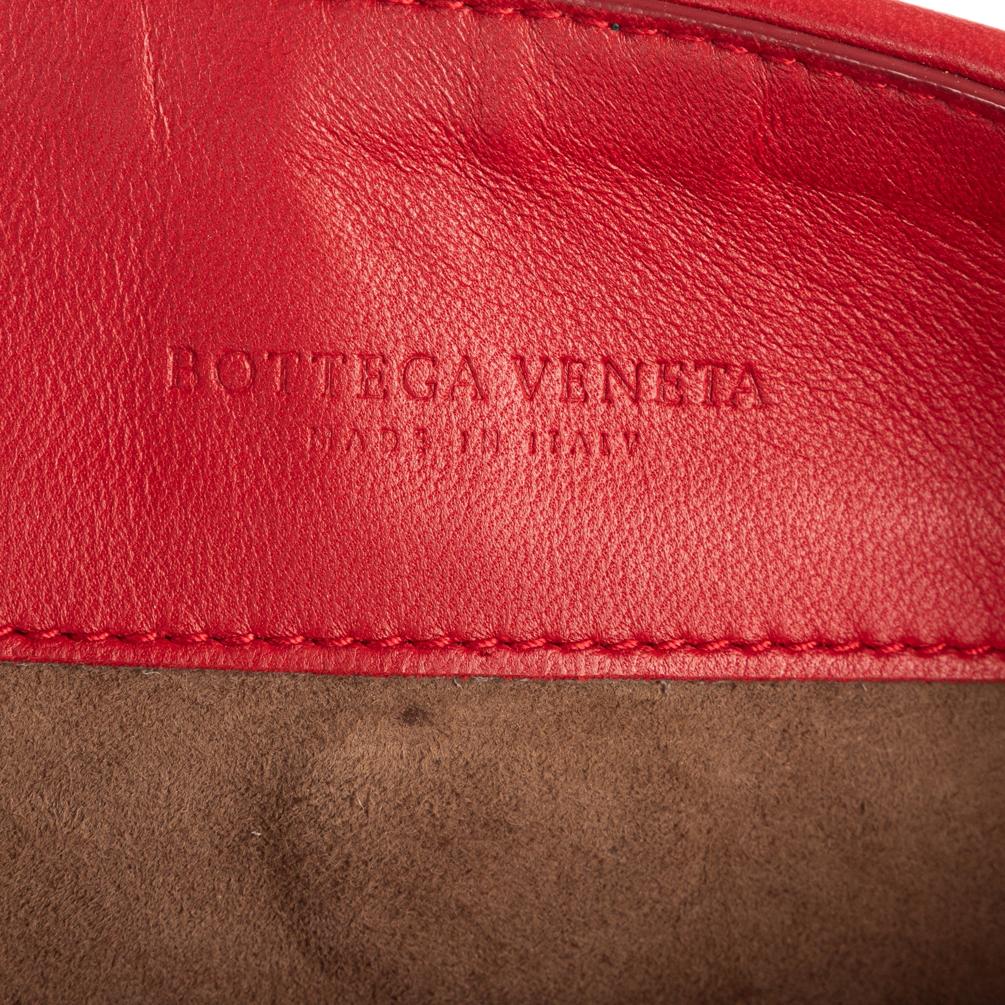 Shoulder Bag Olimpia Medium Burgundy Intrecciato Nappa Leather