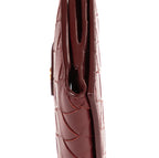Cartera billetera plegable grande de piel Intrecciato Barolo Burdeos