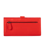 Wallet Flap Continental Red Intrecciato Nappa Leather