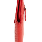 Wallet Flap Continental Red Intrecciato Nappa Leather