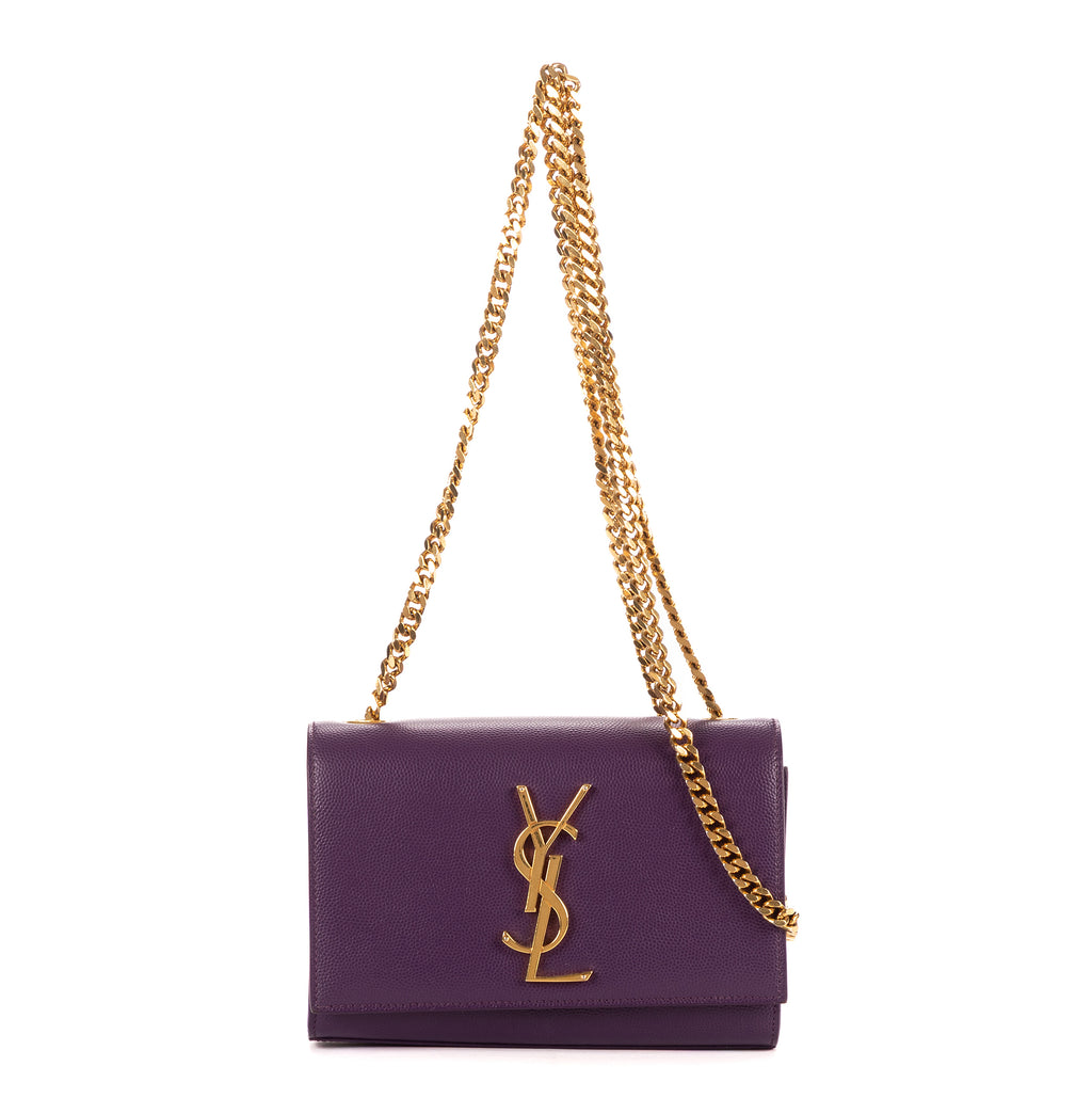 Shoulder Bag Kate Mini Purple Grain de Poudre Leather