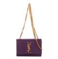 Shoulder Bag Kate Mini Purple Grain de Poudre Leather