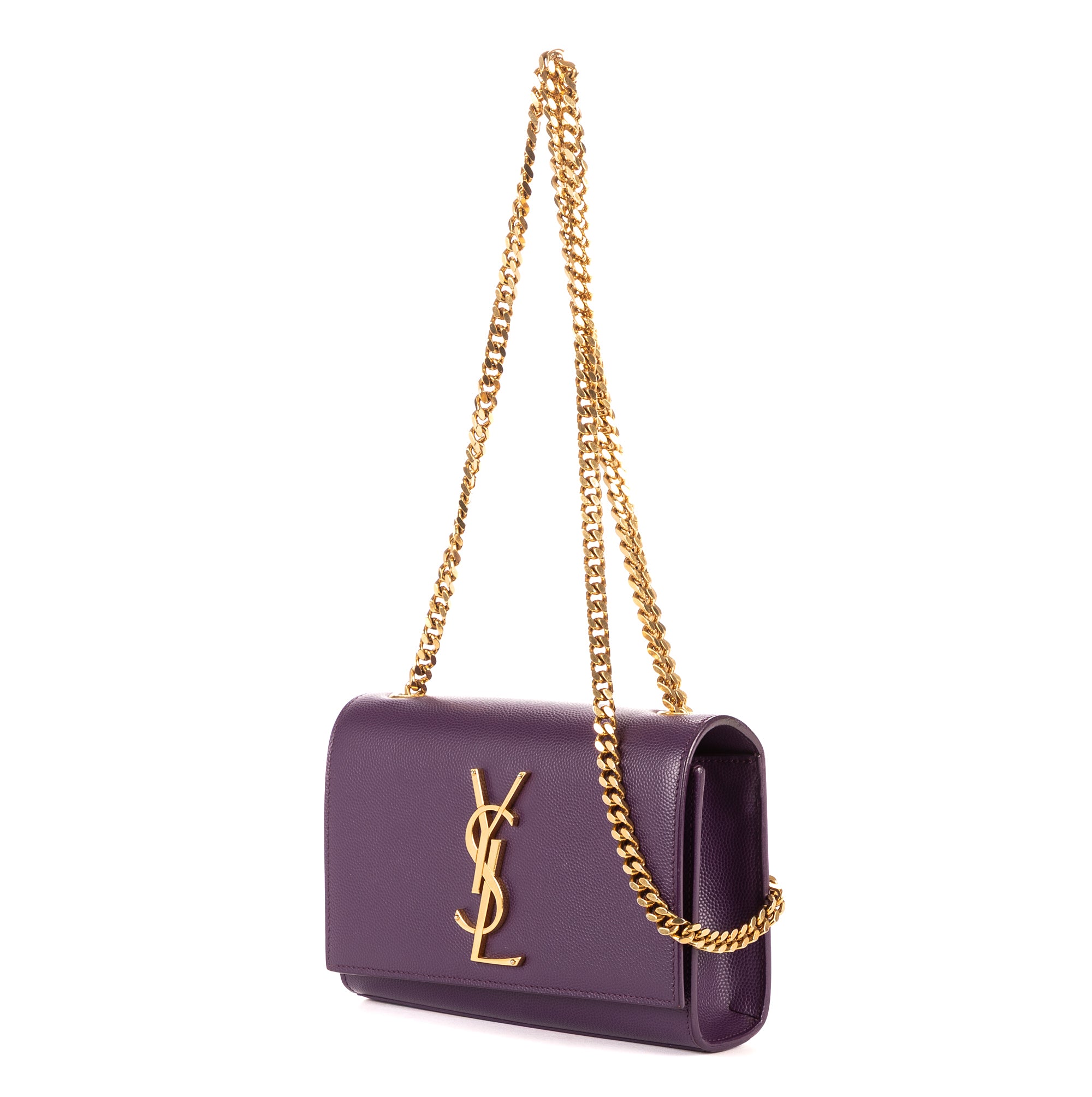 Shoulder Bag Kate Mini Purple Grain de Poudre Leather