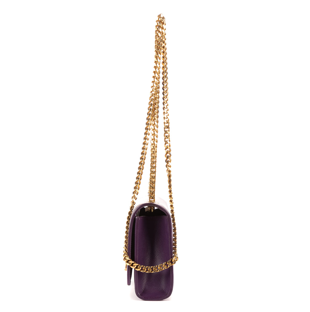 Shoulder Bag Kate Mini Purple Grain de Poudre Leather