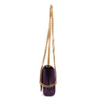 Shoulder Bag Kate Mini Purple Grain de Poudre Leather