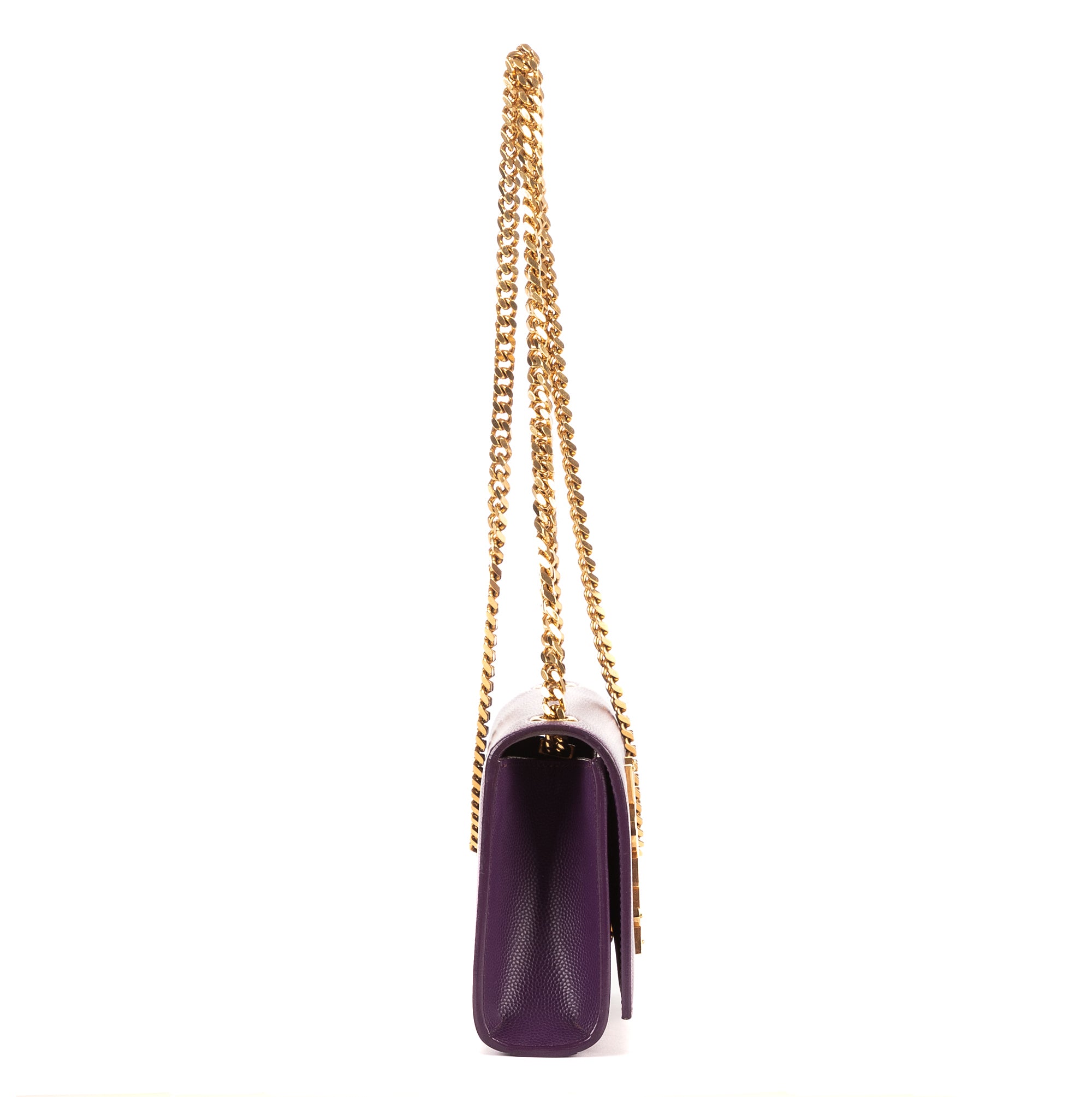 Shoulder Bag Kate Mini Purple Grain de Poudre Leather