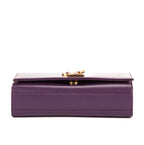 Shoulder Bag Kate Mini Purple Grain de Poudre Leather