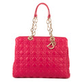 Bolso de hombro Tote suave de piel acolchada rosa