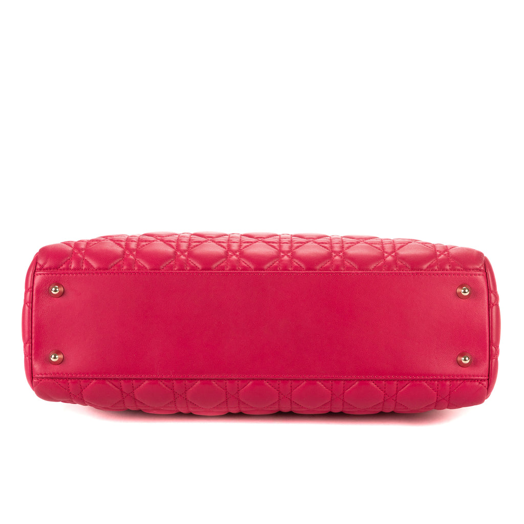 Bolso de hombro Tote suave de piel acolchada rosa