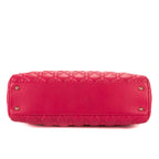 Bolso de hombro Tote suave de piel acolchada rosa