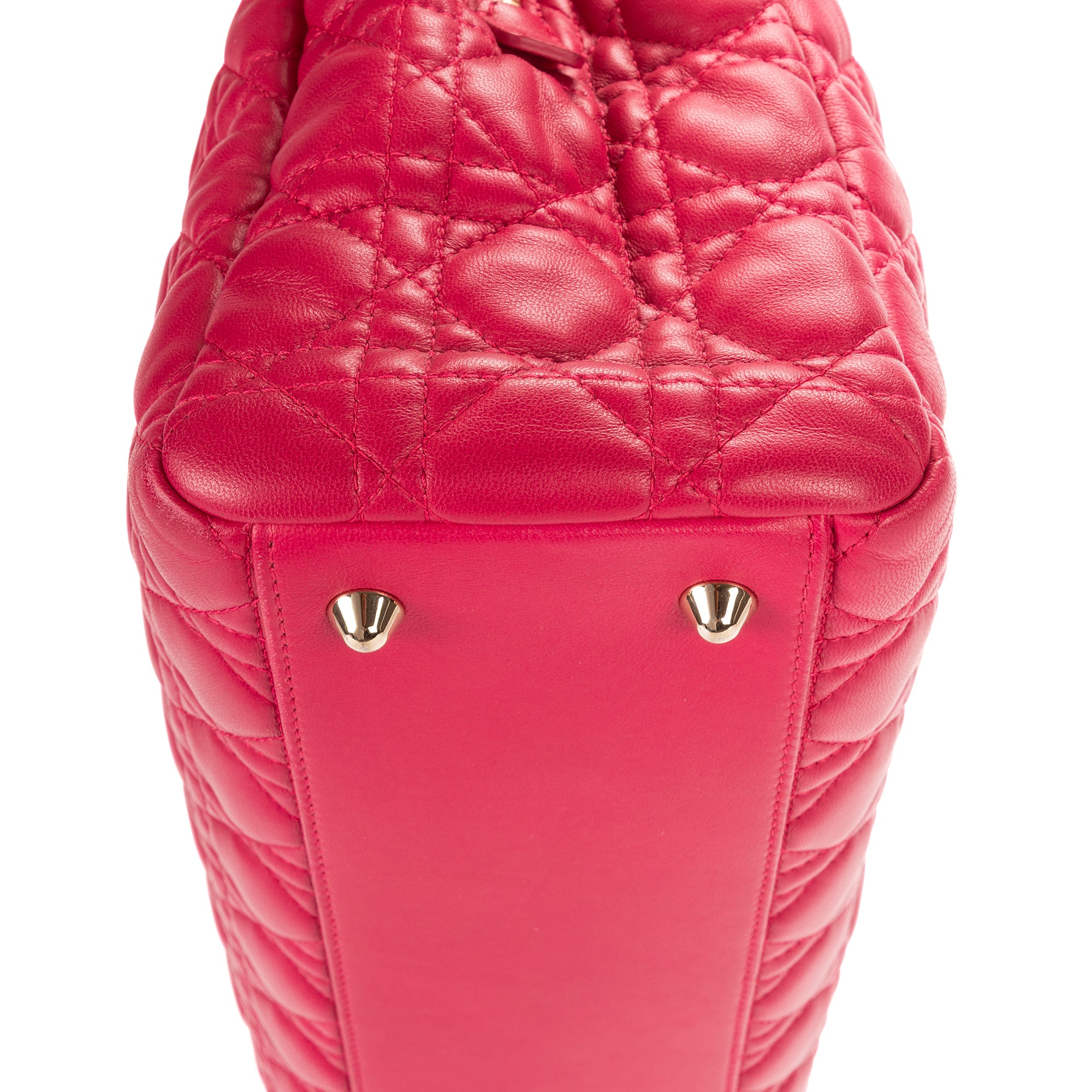 Bolso de hombro Tote suave de piel acolchada rosa