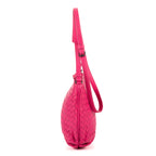 Crossbody Bucket Hobo Mini Fuchsia Intrecciato Leather