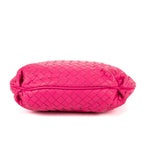 Crossbody Bucket Hobo Mini Fuchsia Intrecciato Leather