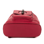 Sac à dos Bambou Pompon Sac à dos Cuir grainé fuchsia