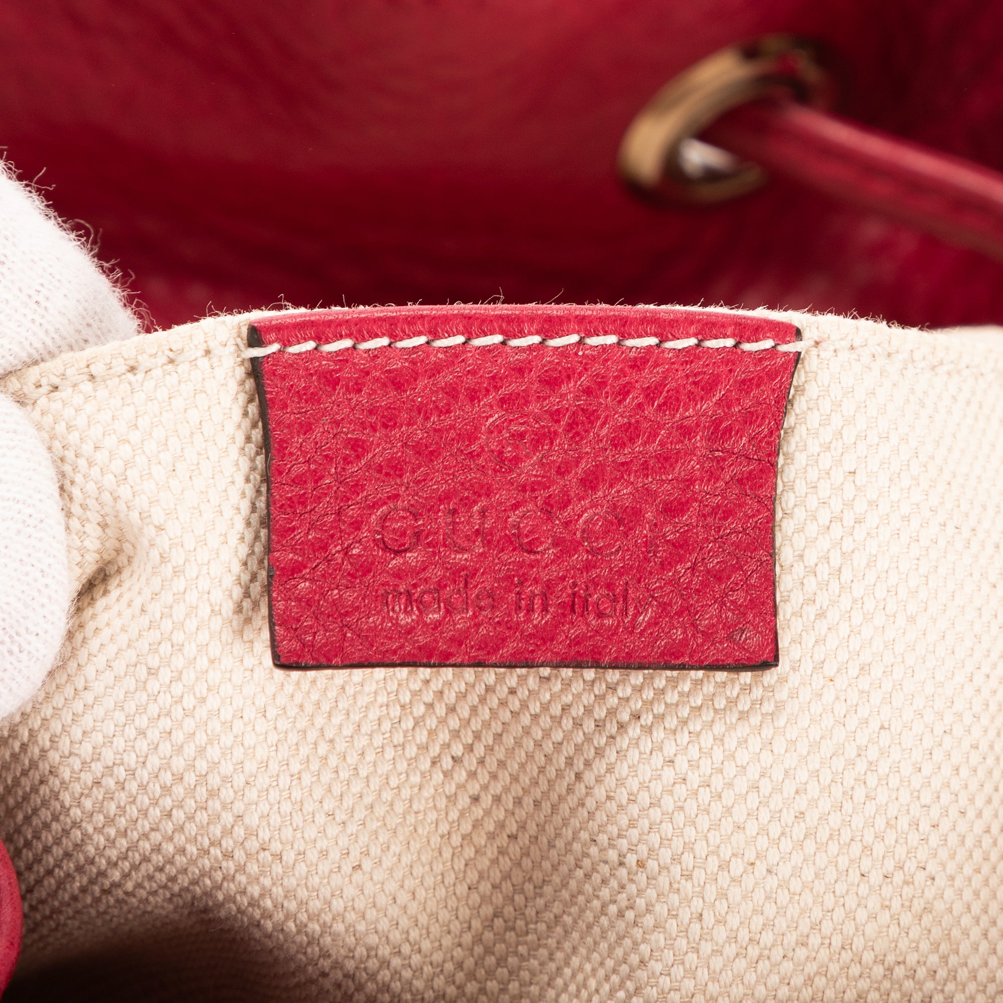 Sac à dos Bambou Pompon Sac à dos Cuir grainé fuchsia