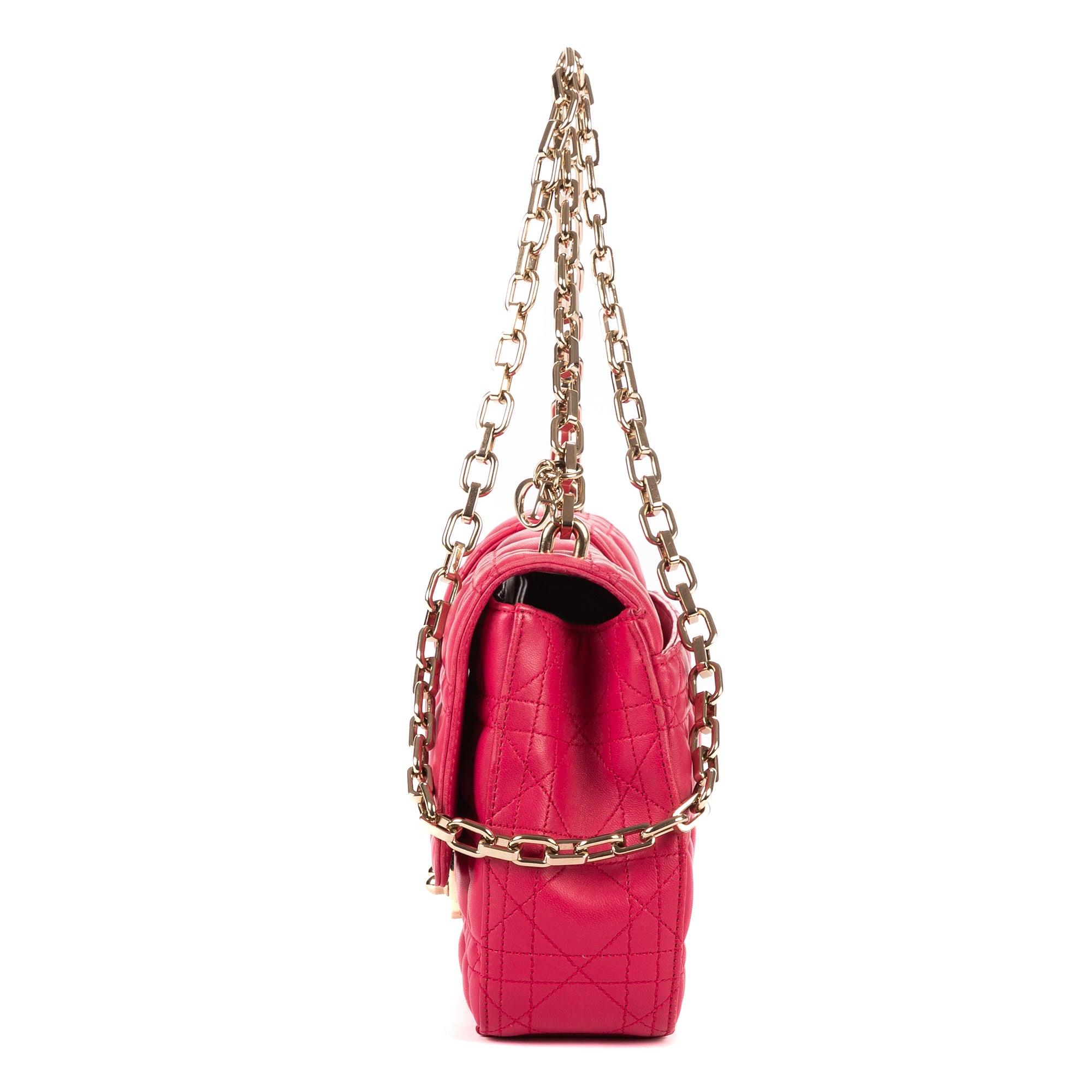Crossbody Miss Dior Medium Pink Cannage Leather