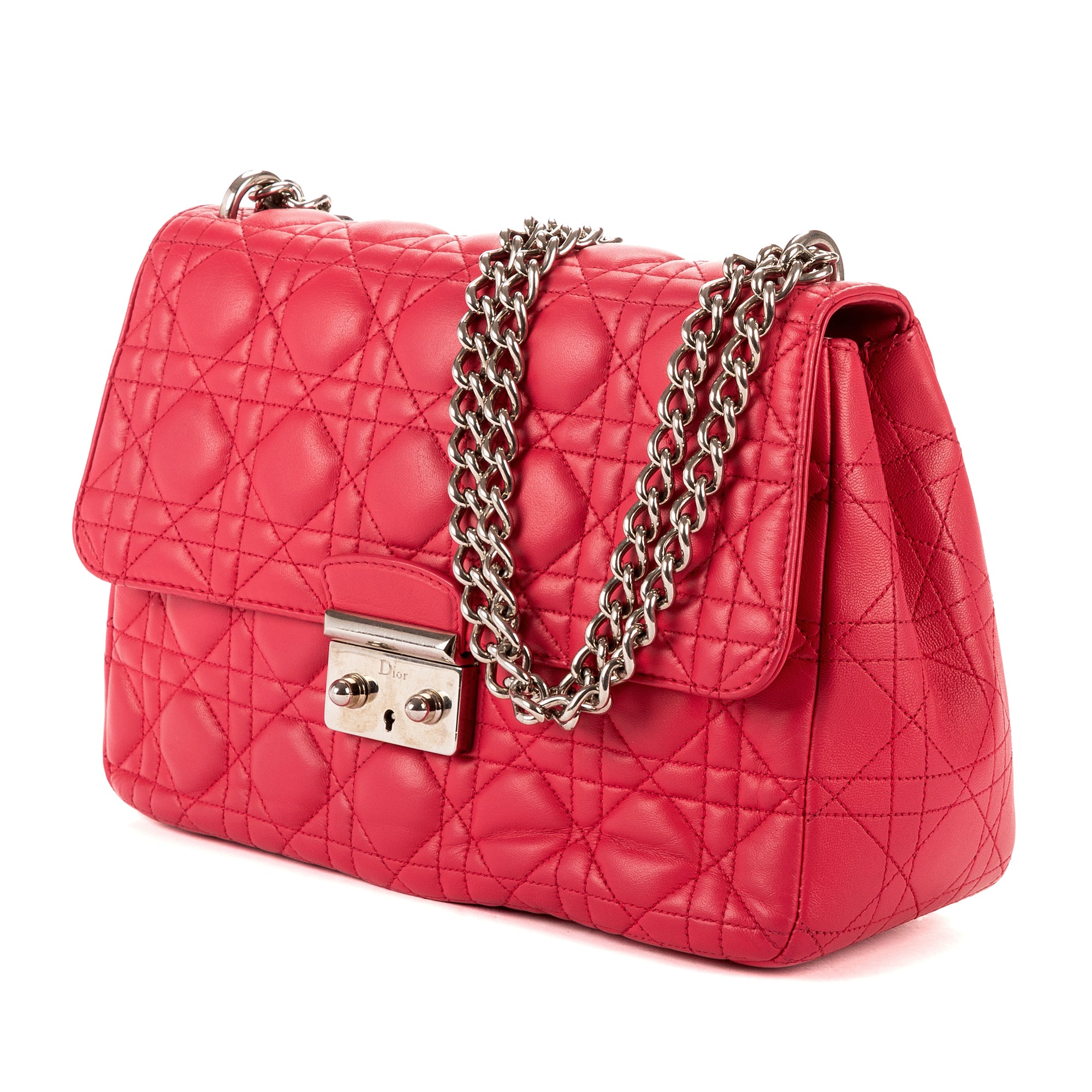 Crossbody Miss Dior Medium Pink Cannage Leather
