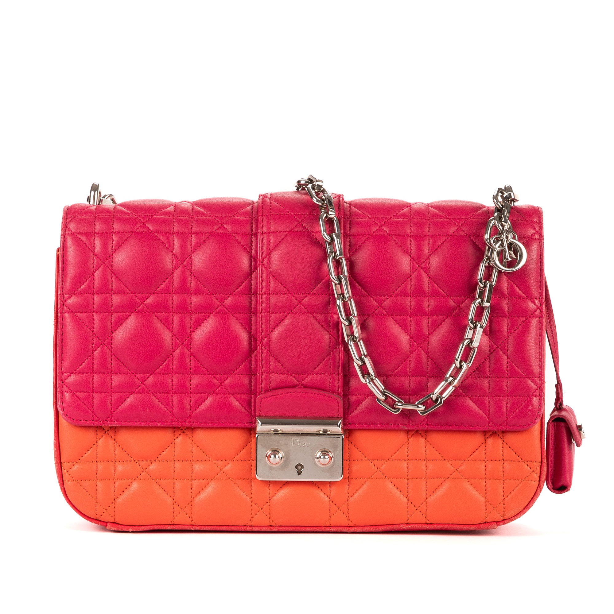 Crossbody Miss Dior Medium Pink Cannage Leather