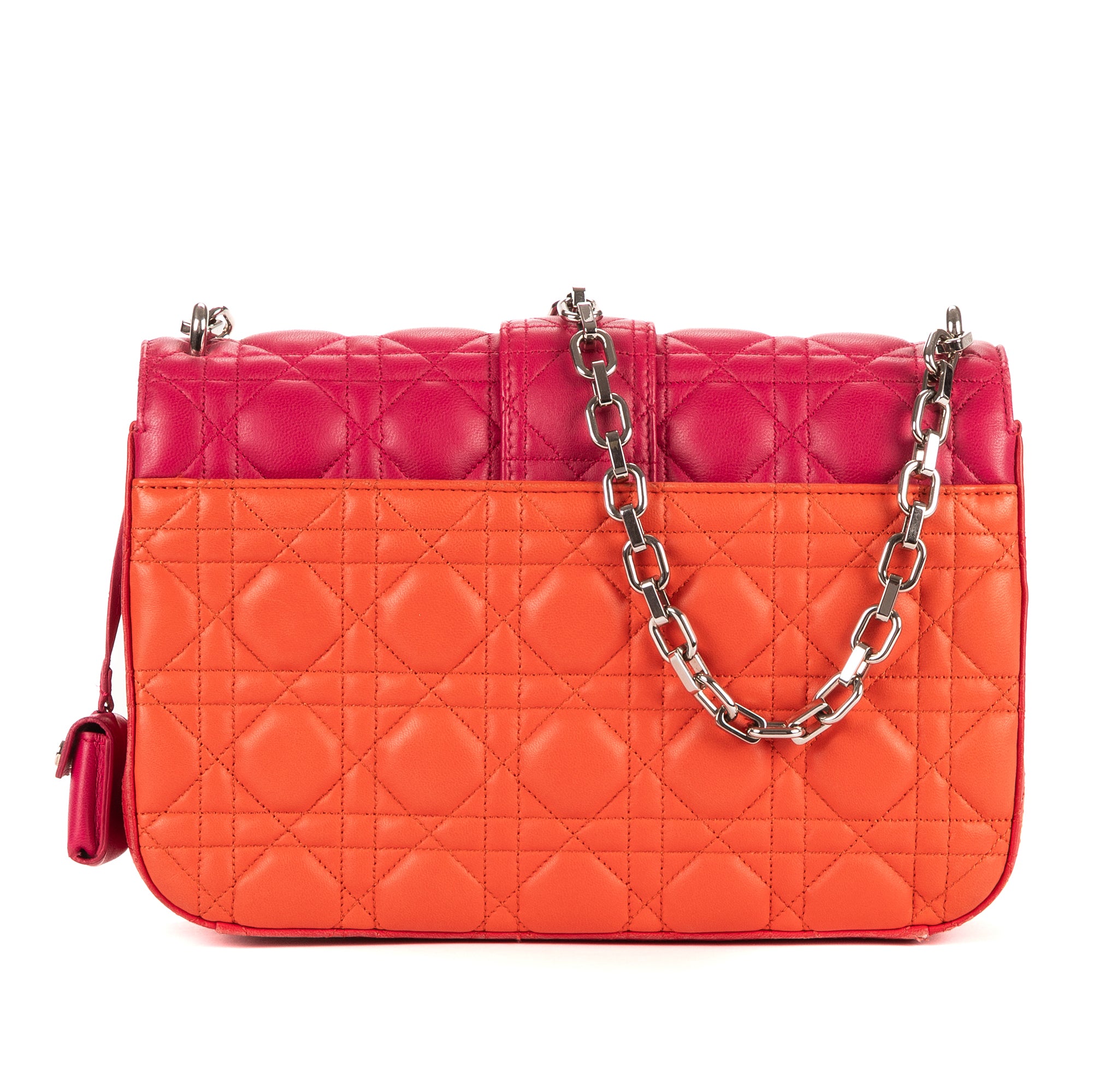 Crossbody Miss Dior Medium Pink Cannage Leather