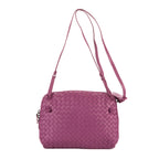 Crossbody Nodini Purple Intrecciato Leather