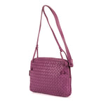 Crossbody Nodini Purple Intrecciato Leather