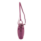 Crossbody Nodini Purple Intrecciato Leather