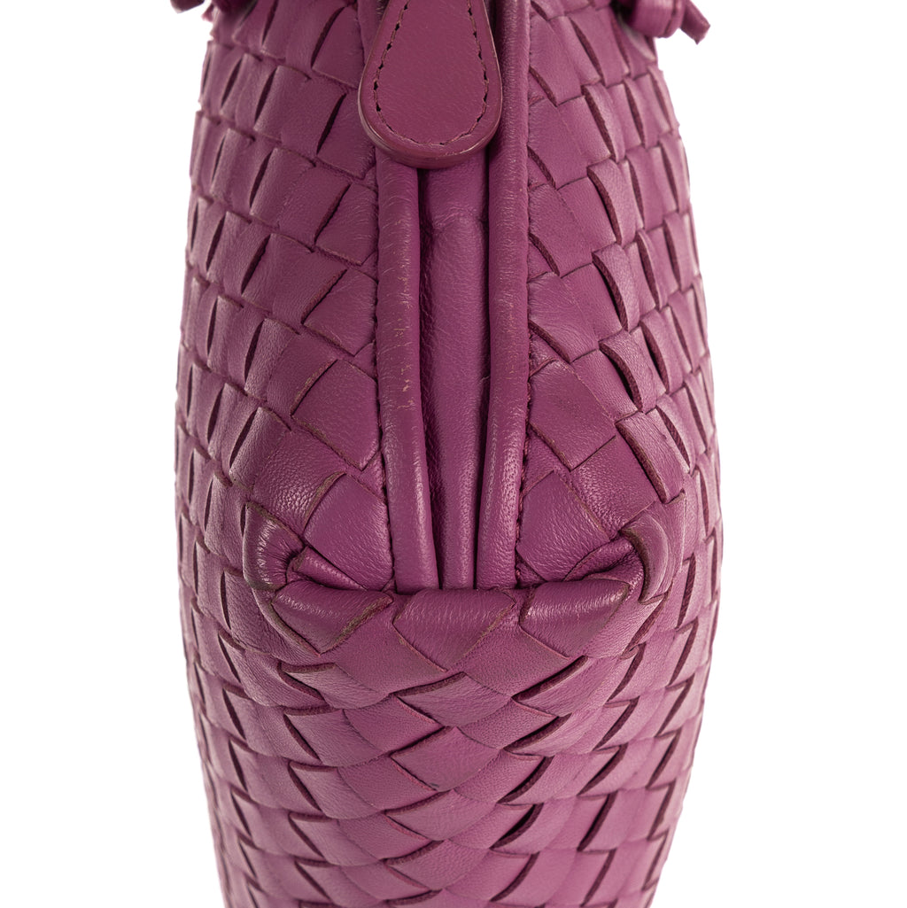 Crossbody Nodini Purple Intrecciato Leather