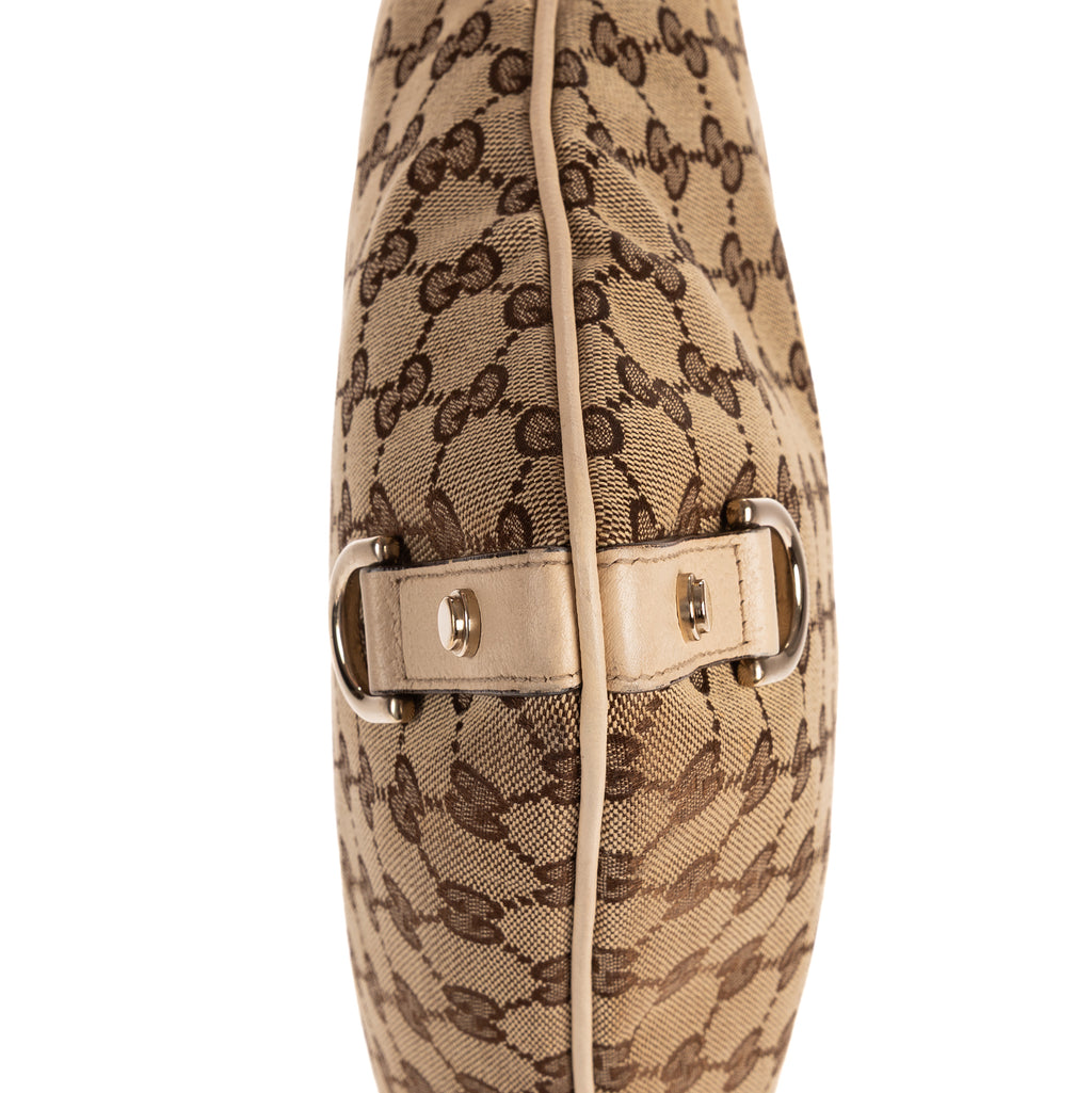 Sac bandoulière Abbey Messenger D-ring en toile monogrammée GG ivoire