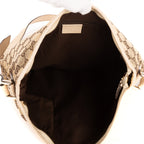Sac bandoulière Abbey Messenger D-ring en toile monogrammée GG ivoire