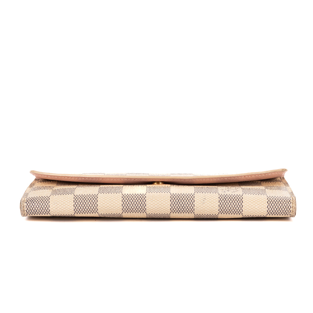 Wallet Emilie White Damier Azur