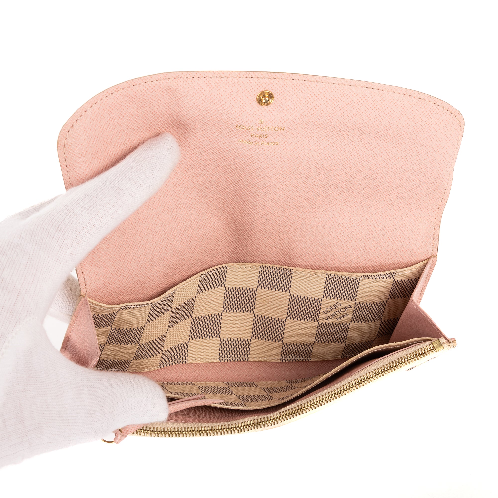 Wallet Emilie White Damier Azur