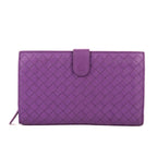 Wallet Continental Wallet Purple Intrecciato Nappa Leather