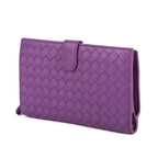 Wallet Continental Wallet Purple Intrecciato Nappa Leather