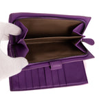Wallet Continental Wallet Purple Intrecciato Nappa Leather