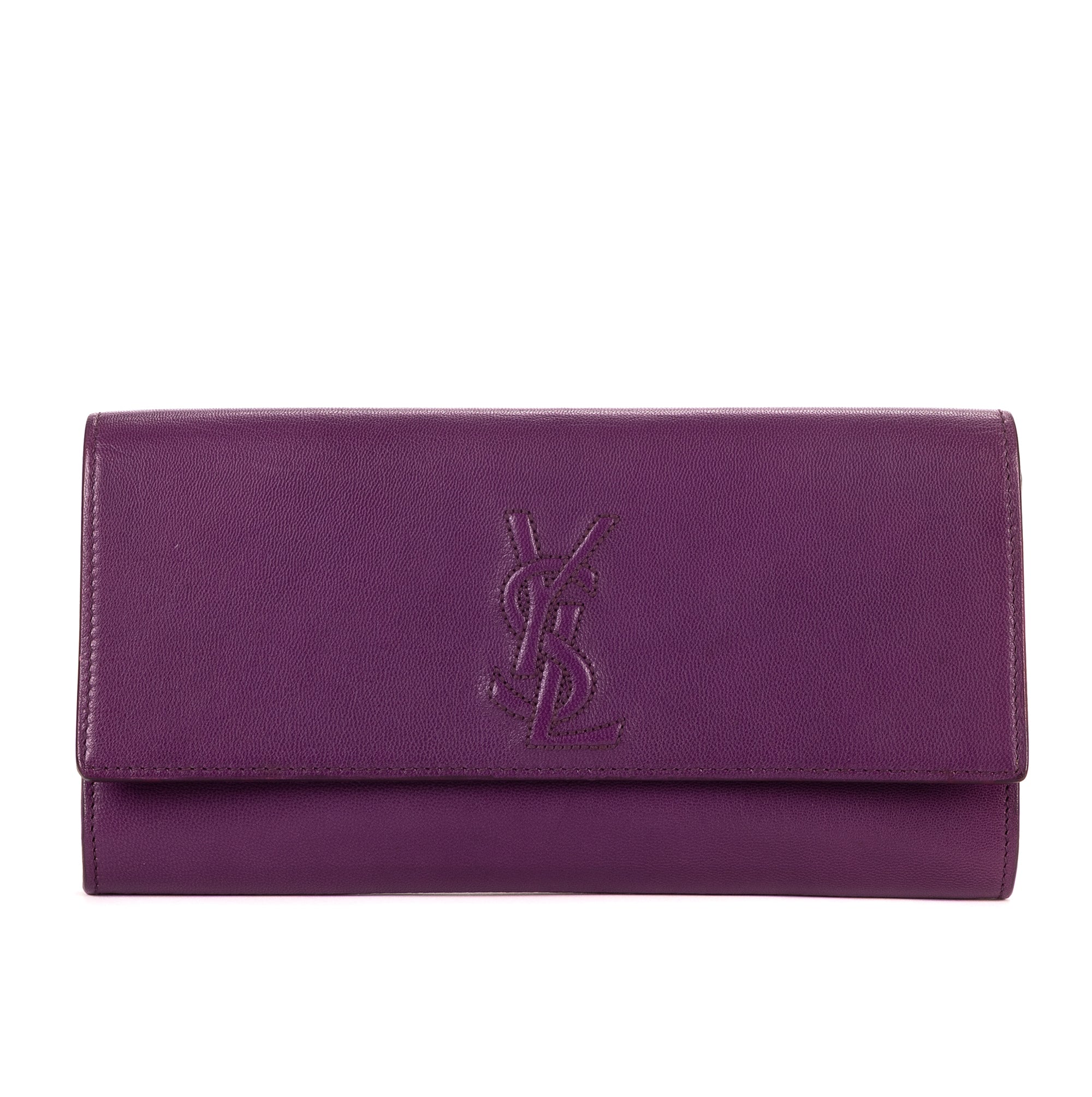 Clutch Belle De Jour Clutch Purple Pebbled Leather