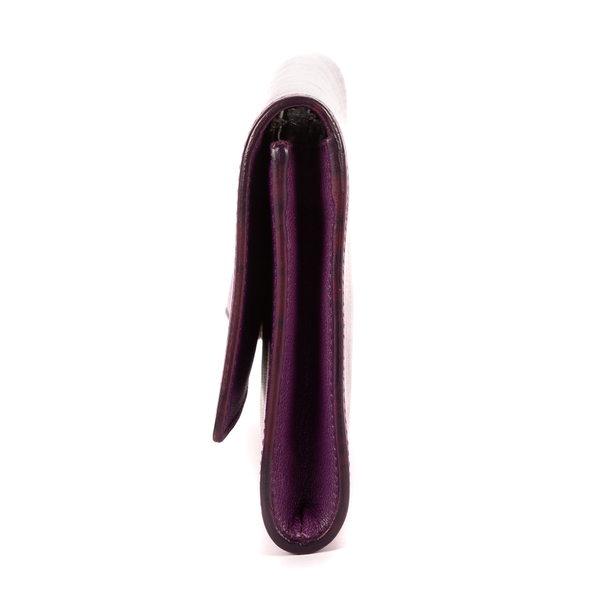 Clutch Belle De Jour Clutch Purple Pebbled Leather