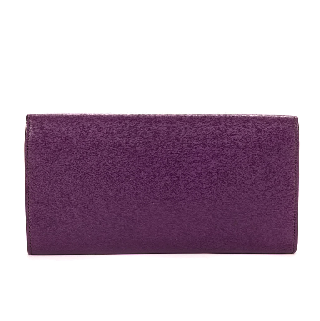 Pochette Clutch Belle De Jour Cuir Galet Violet