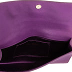 Pochette Clutch Belle De Jour Cuir Galet Violet